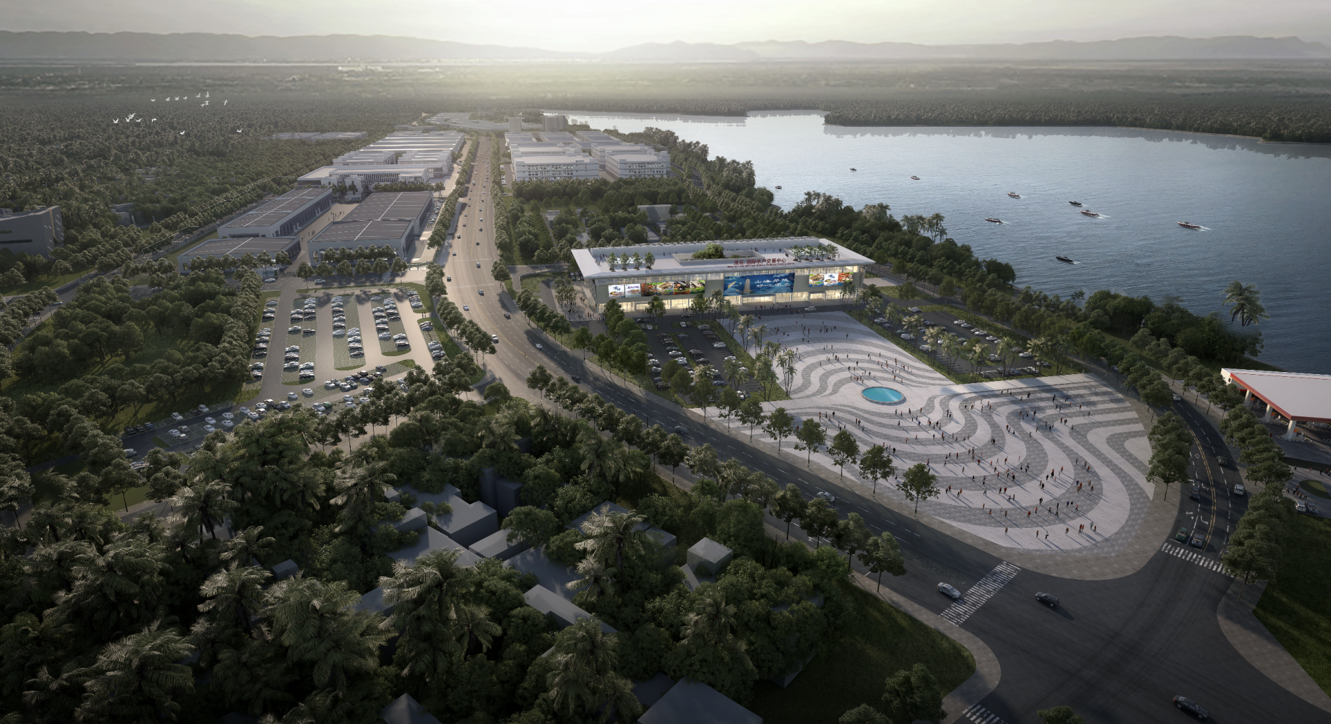 Maoming Bohe Fishing Port Economic Zone is stepping up its construction. Rendering