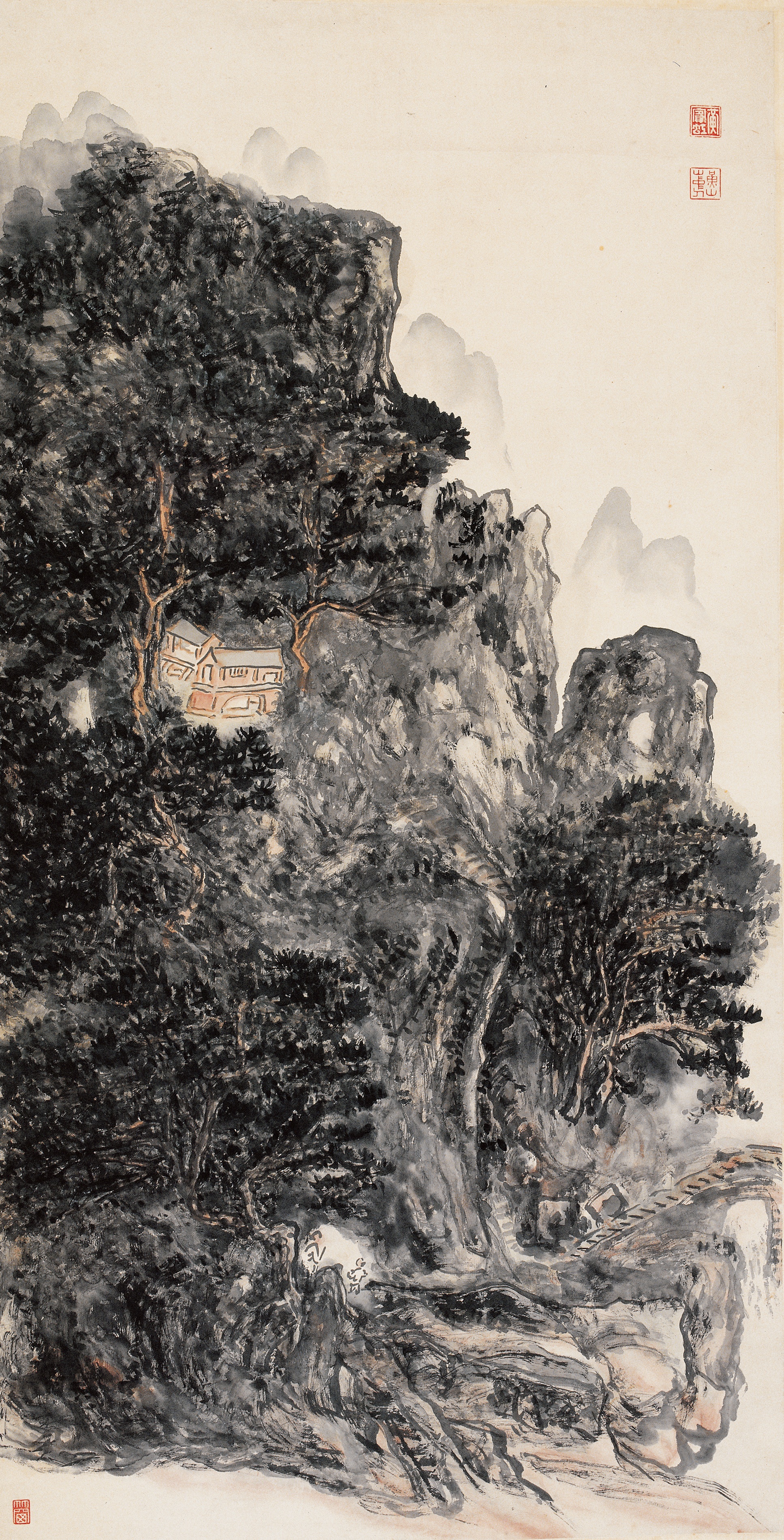 黄宾虹 《叠翠山居图》