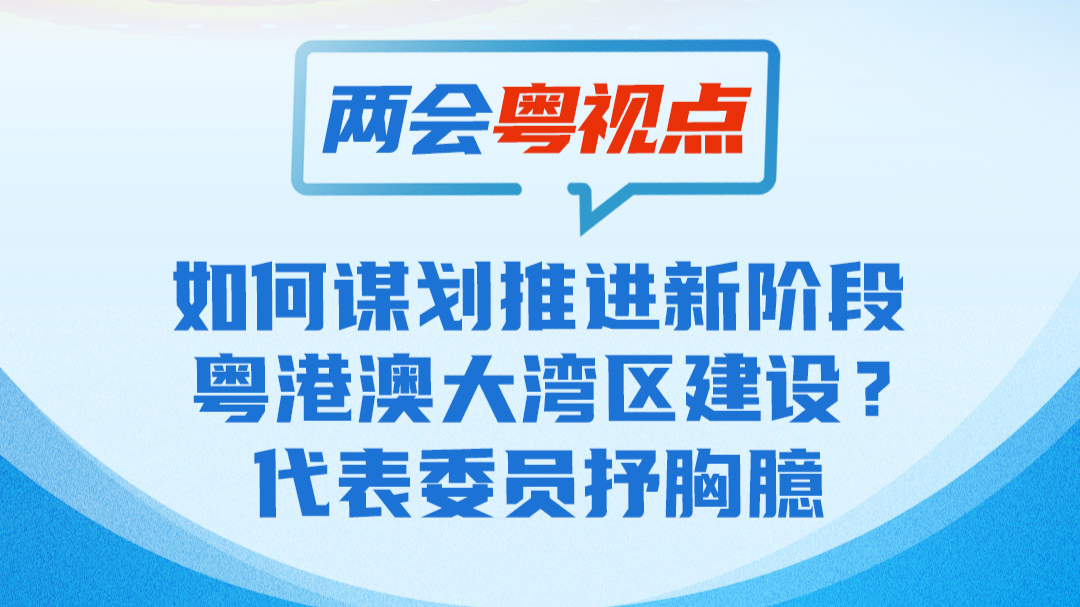 两会粤视点①｜如何谋划推进新阶段粤港澳大湾区建设？代表委员抒胸臆