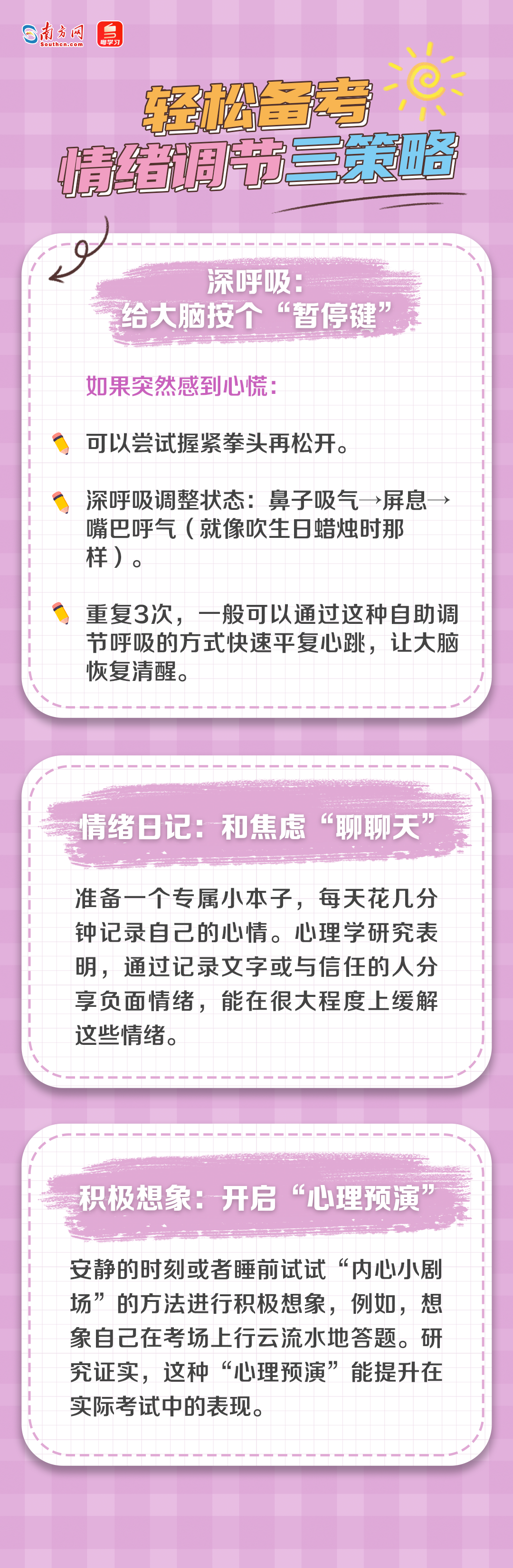 @廣大高考生 考期臨近，這份情緒調(diào)節(jié)“錦囊”請收好