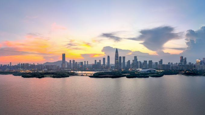 Aerial view of Guangdong-Hong Kong-Macao Greater Bay Area