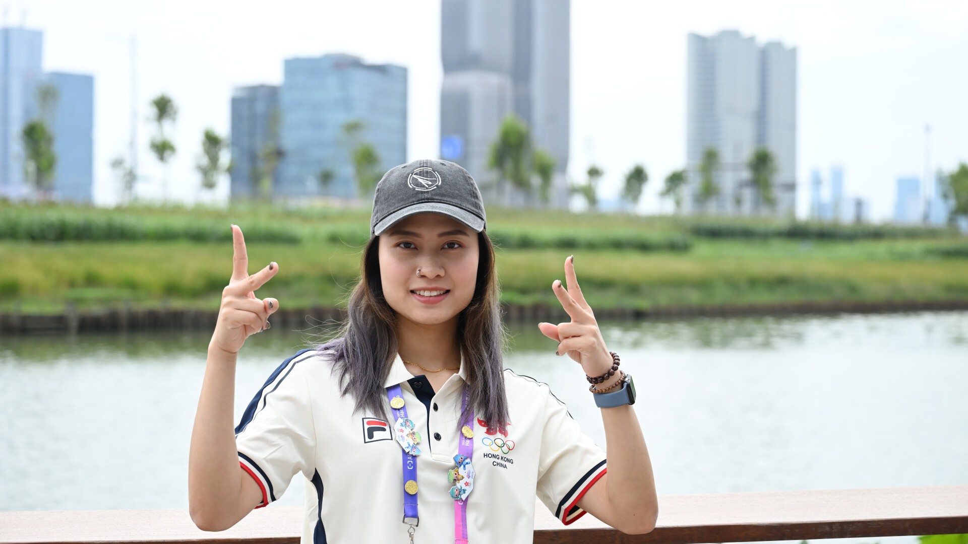 Hong Kong breakdancer competes at the 19th Asian Games