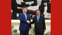 习近平会见柬埔寨人民党主席、参议院主席洪森 习近平会见柬埔寨人民党主席、参议院主席洪森