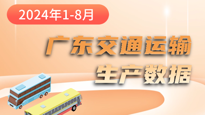 2024年1-8月广东交通基建投资、运输生产数据公布