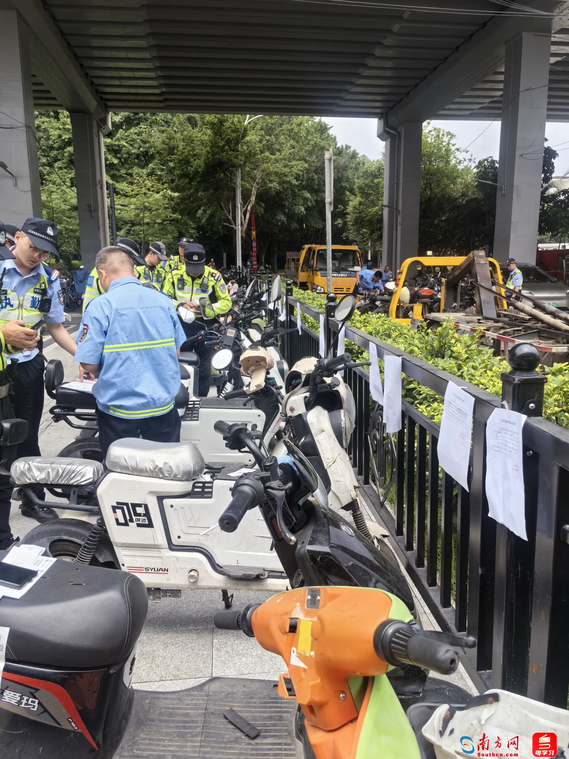 广州交警执法现场