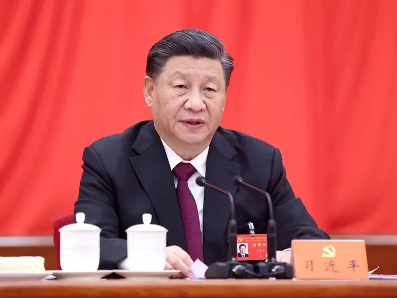 中国共产党第十九届中央委员会第六次全体会议，于2021年11月8日至11日在北京举行。中央委员会总书记习近平作重要讲话。 新华社记者 鞠鹏/摄