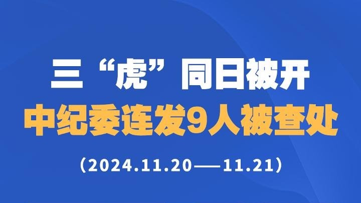 三“虎”同日被开！中纪委连发9人被查处