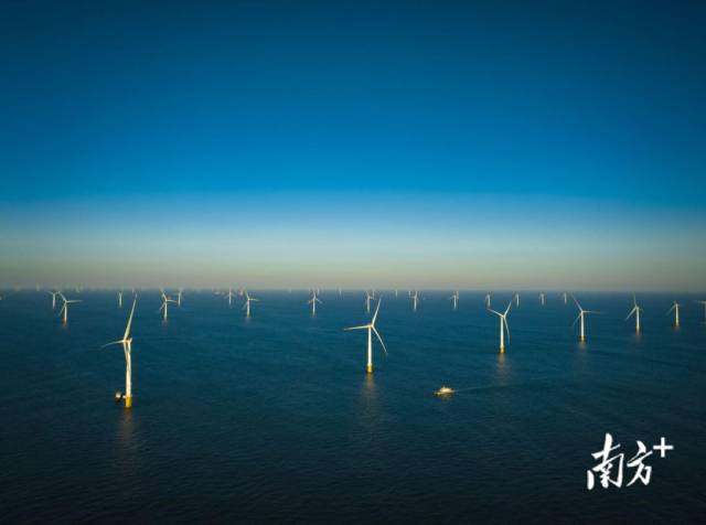 中广核汕尾后湖500MW海上风电项目现场图。中广核汕尾项目供图  
