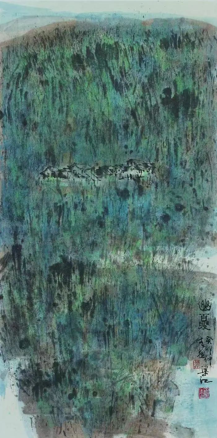 《幽夏》  138×69cm   2023年