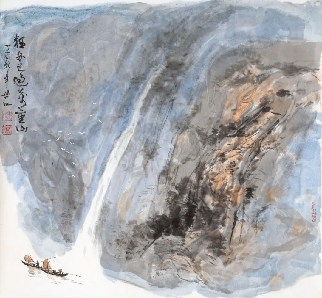 《轻舟已过万重山》  97×90cm   2017年