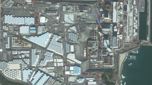卫星图显示福岛核污染水激增