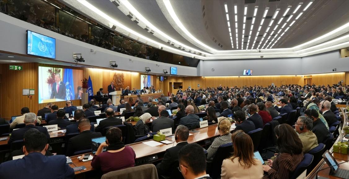 国际海事组织第34届大会举行新一届理事国选举 图源：央视新闻客户端