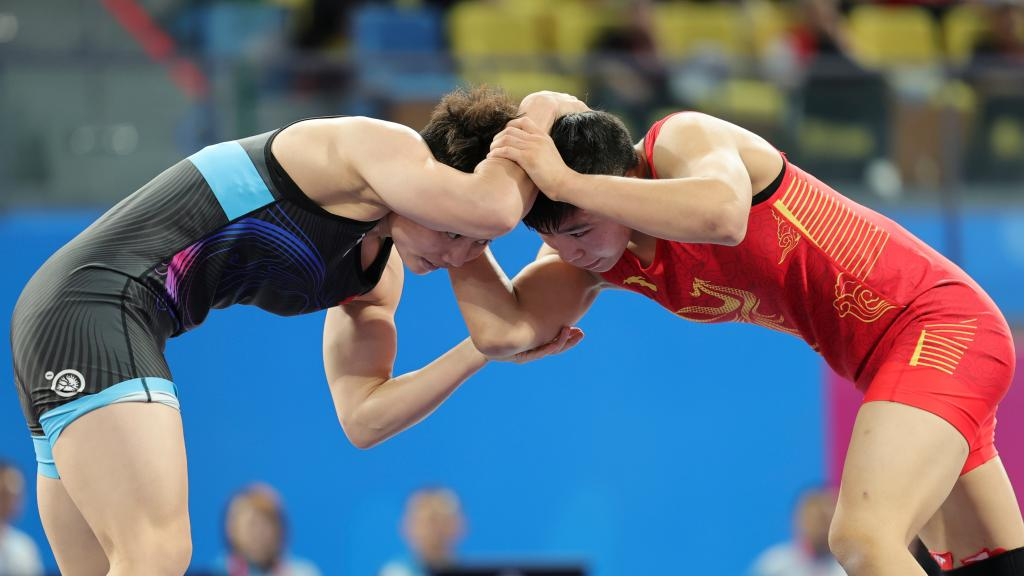 Women's freestyle finals of wrestling at 15th National Games