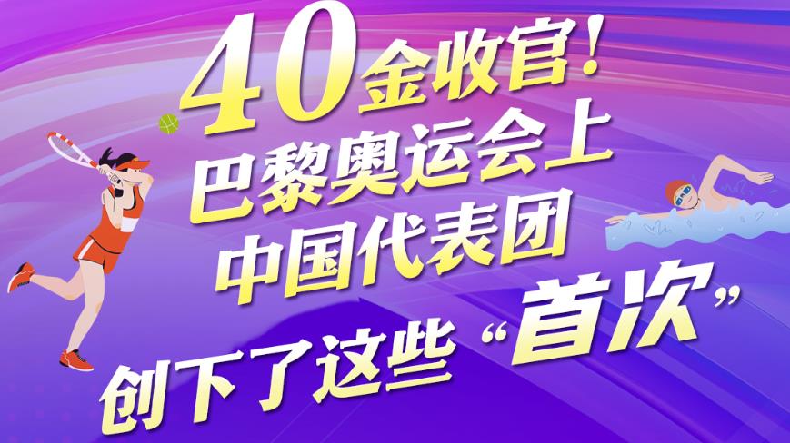 40金收官！巴黎奥运会上，中国代表团创下了这些“首次”