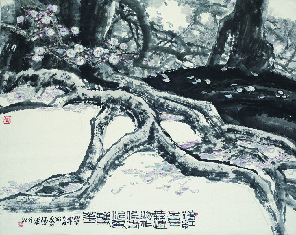 落红 96cmx121cm 宣纸设色 1984年 广州美术学院美术馆藏