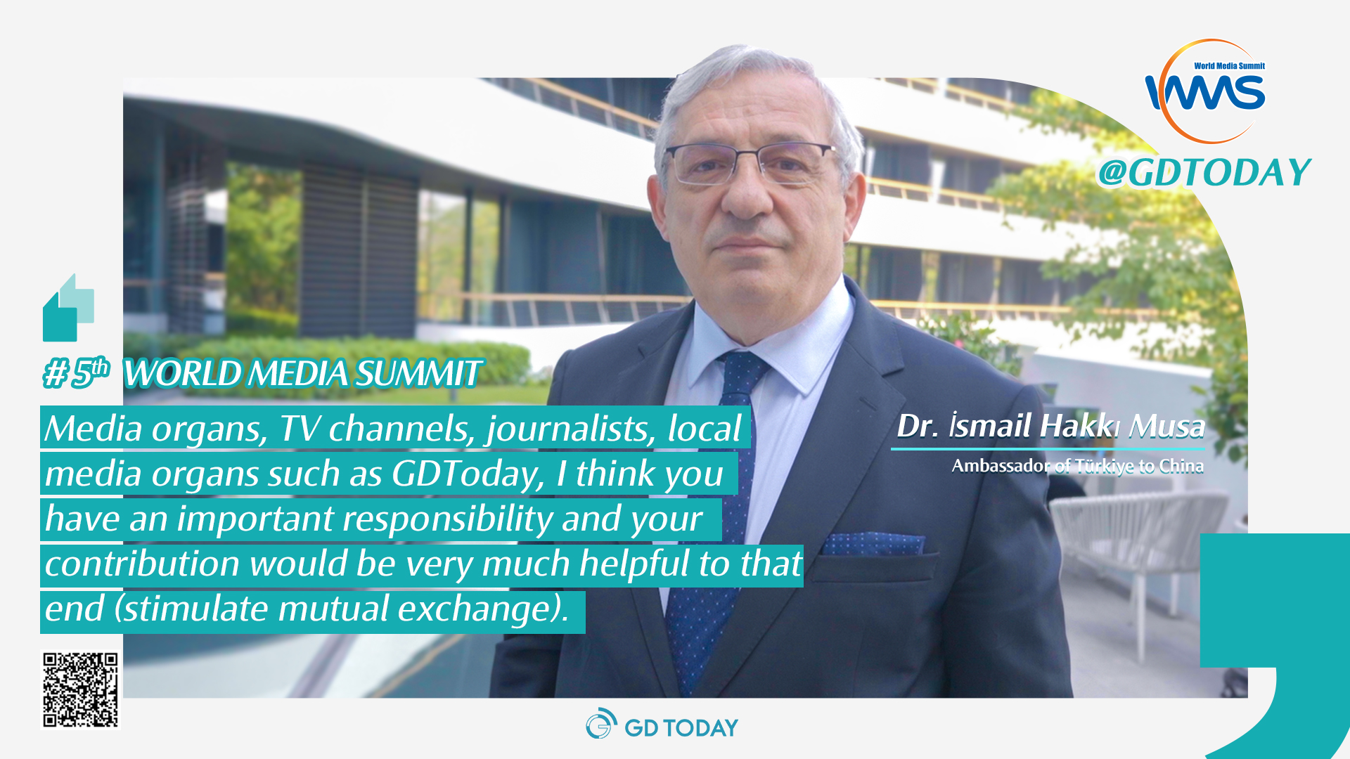 Media organs like GDToday can help facilitate the Sino-Turkish mutual exchange: Ambassador of Türkiye to China