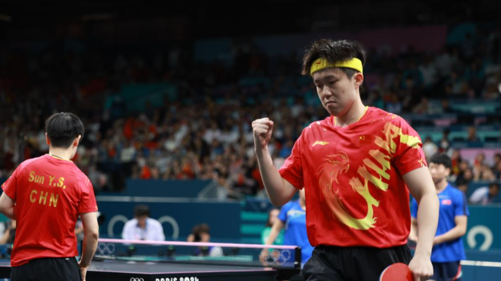 China's Wang and Sun win table tennis mixed doubles gold at Paris Olympics