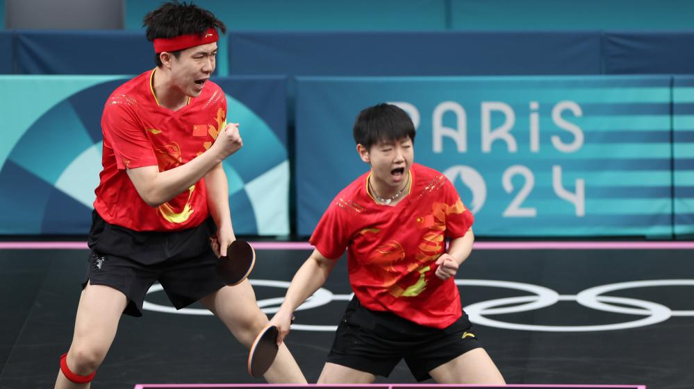 China's Wang/Sun to reach table tennis mixed doubles semis