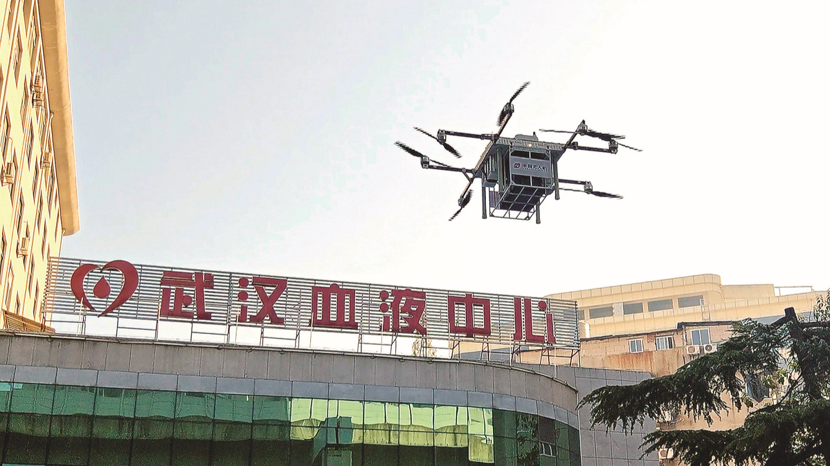 Life-saving drones deliver blood for Wuhan hospital