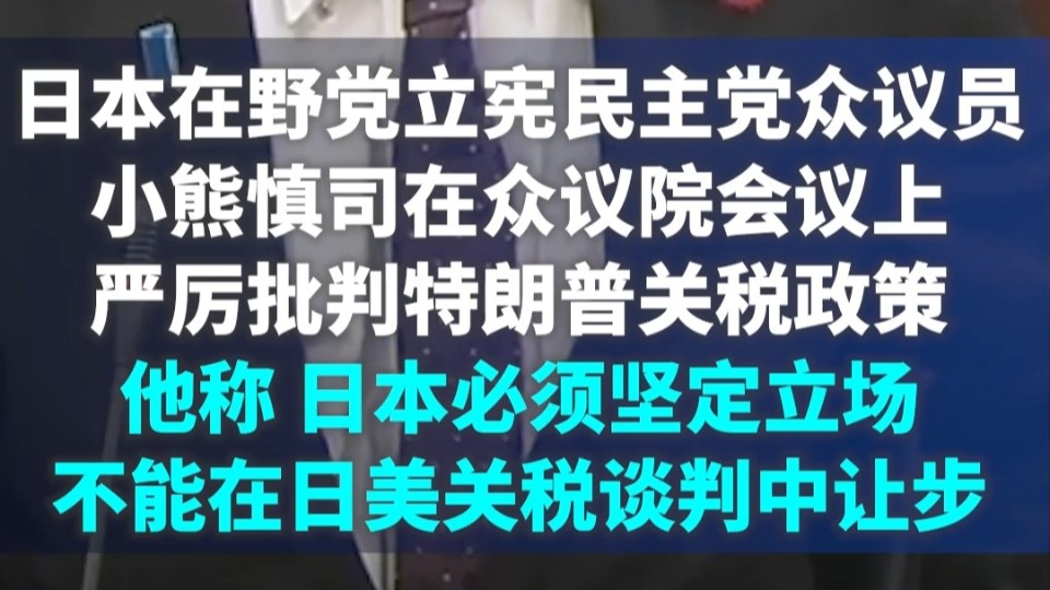 日本议员怒批特朗普关税