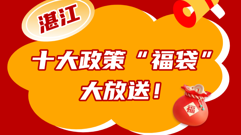 湛江拍了拍你，并向你投送了十项人才政策“福袋”→