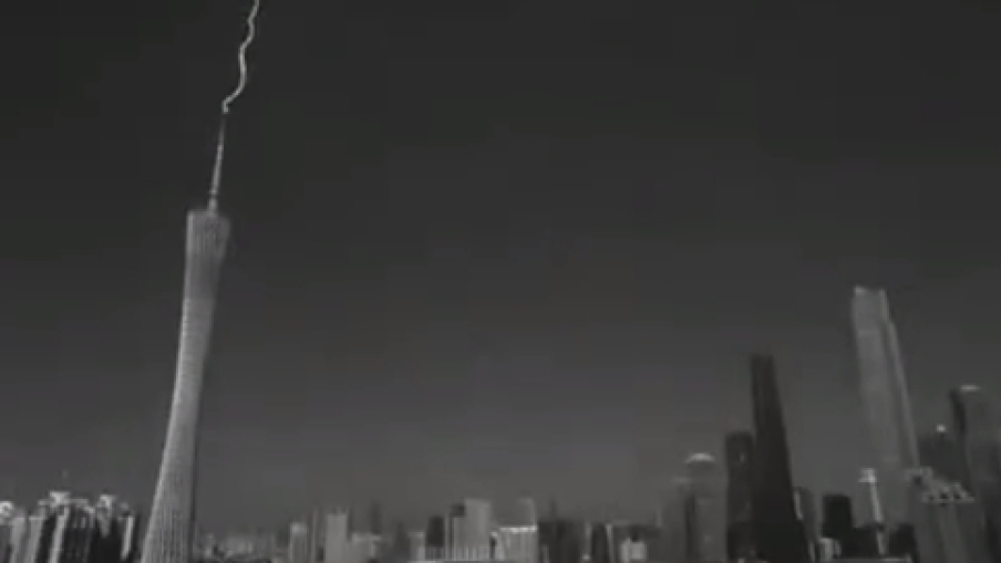 Canton Tower hit by lightning six times in one hour