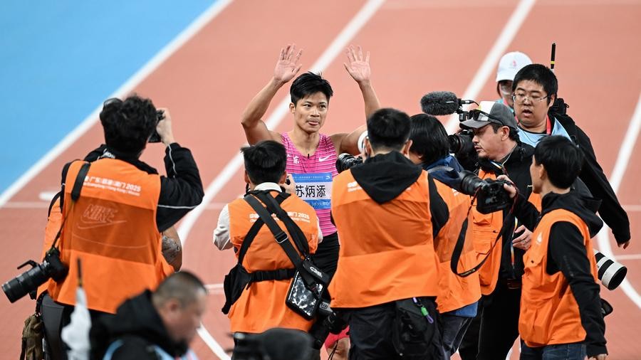 China's iconic sprinter Su Bingtian bids emotional farewell in final race at National Games