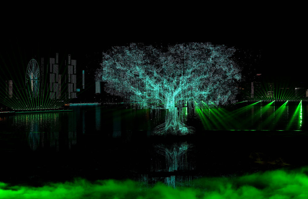 ↑ 这是拍摄的闭幕式现场。 新华社记者 薛宇舸 摄