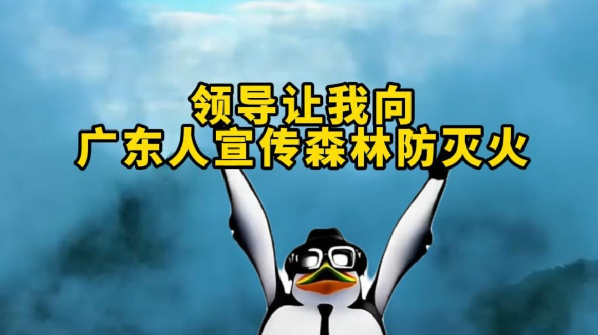 领导让我向广东人宣传森林防灭火，来吧~高雅人士展示