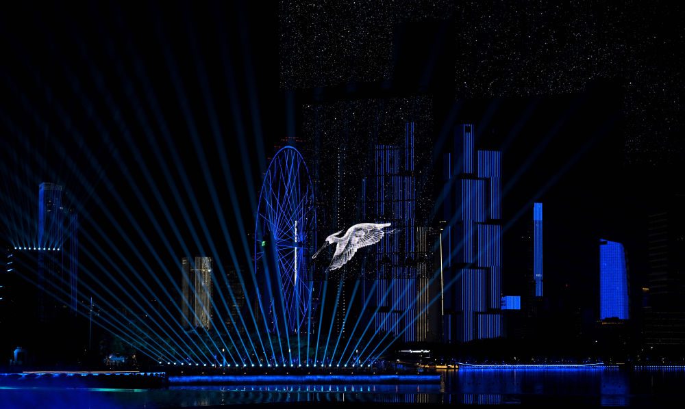 ↑ 这是拍摄的闭幕式现场。 新华社记者 夏一方 摄