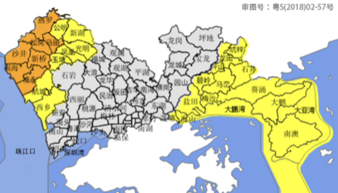 全市处于暴雨戒备状态！深圳分区暴雨黄色、橙色预警生效中