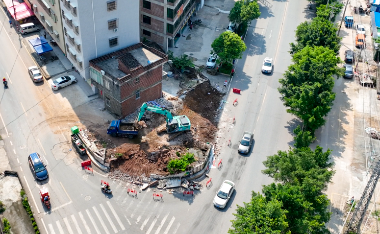 罗定市双东街道站前路升级改造工程预计9月竣工