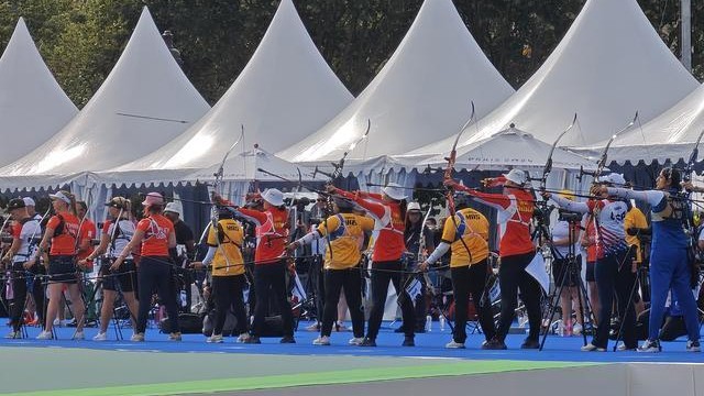 巴黎奥林匹克运动会射箭女子排名赛：中国女子团体排名第2晋级八强