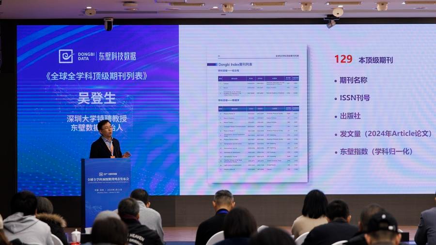 Launch of the Global Top Journals List Across All Disciplines held in Shenzhen