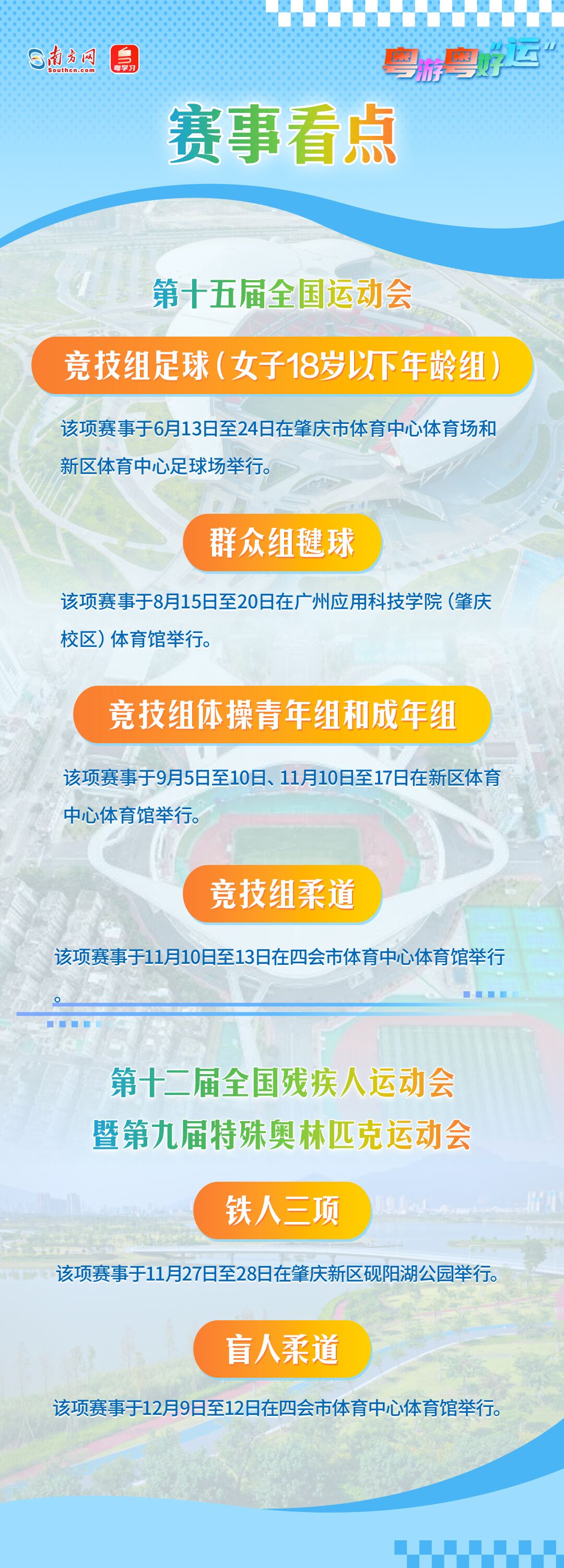 粤游粤好“运”丨跟着十五运会到“大湾区运动之城”，开启夏日山水之旅