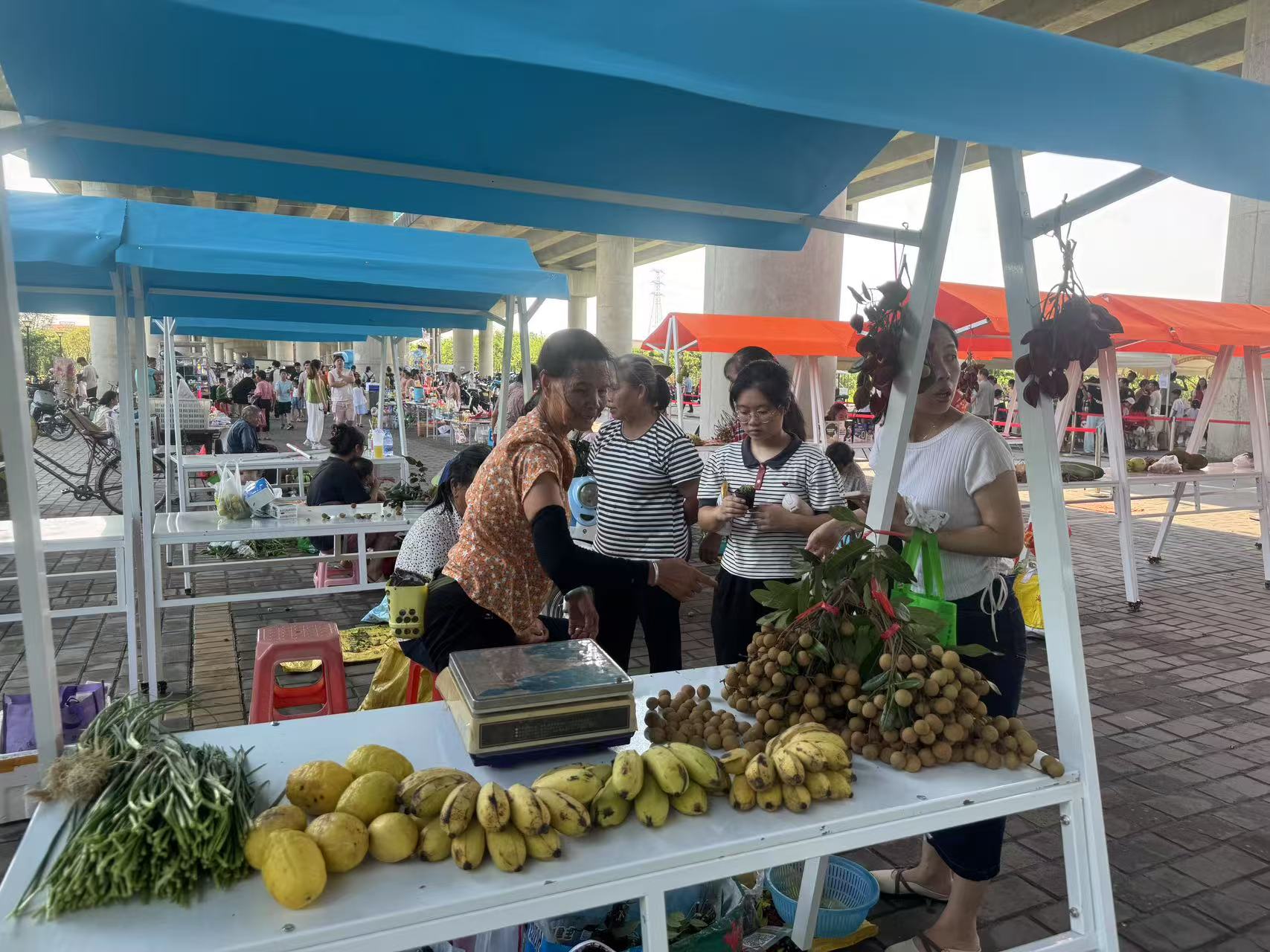 马克村桥下公园的马克市集