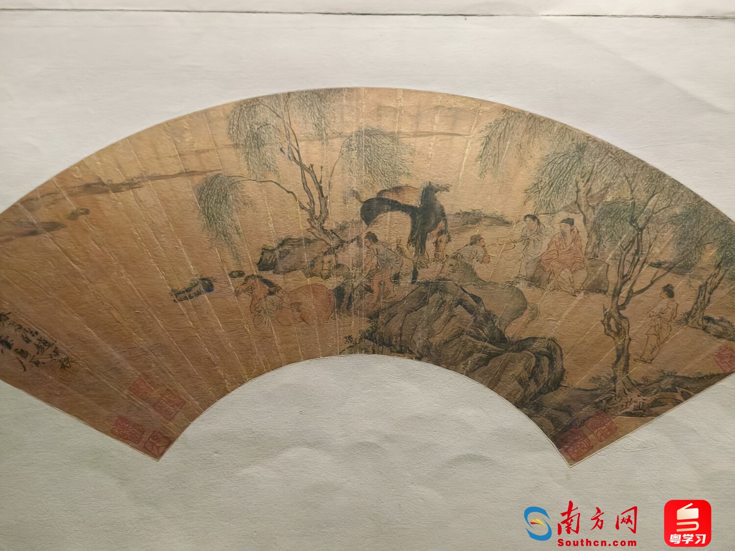 唐寅《洗马图》