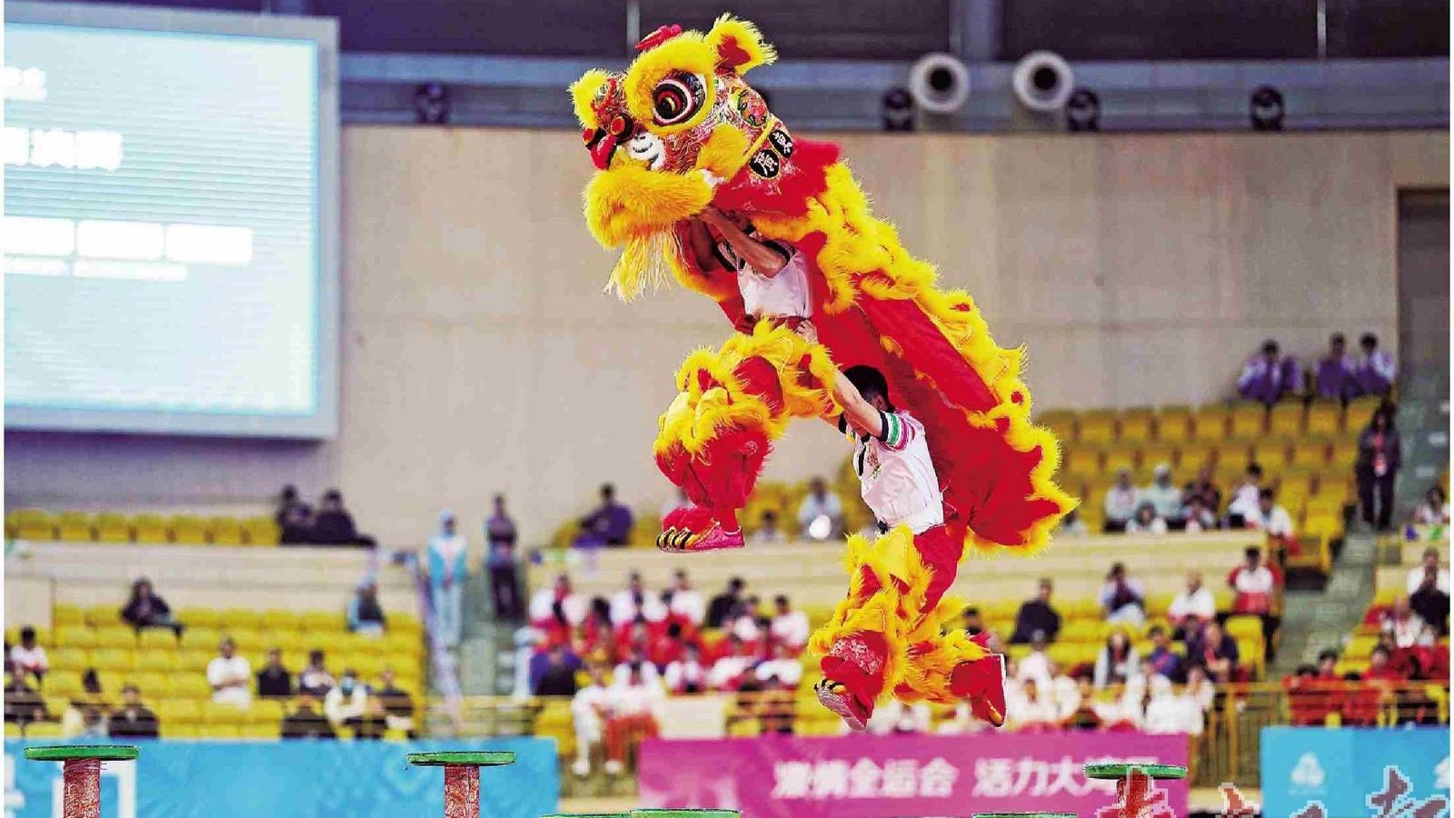 十五运会群众展演舞龙舞狮项目决赛在佛山打响