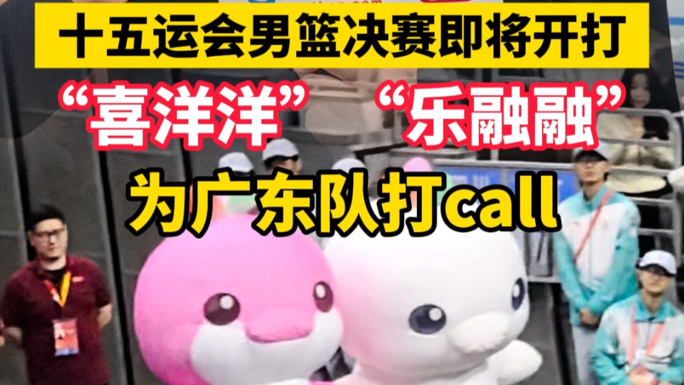 十五运会男篮决赛即将开打，“喜洋洋”“乐融融”为广东队打call