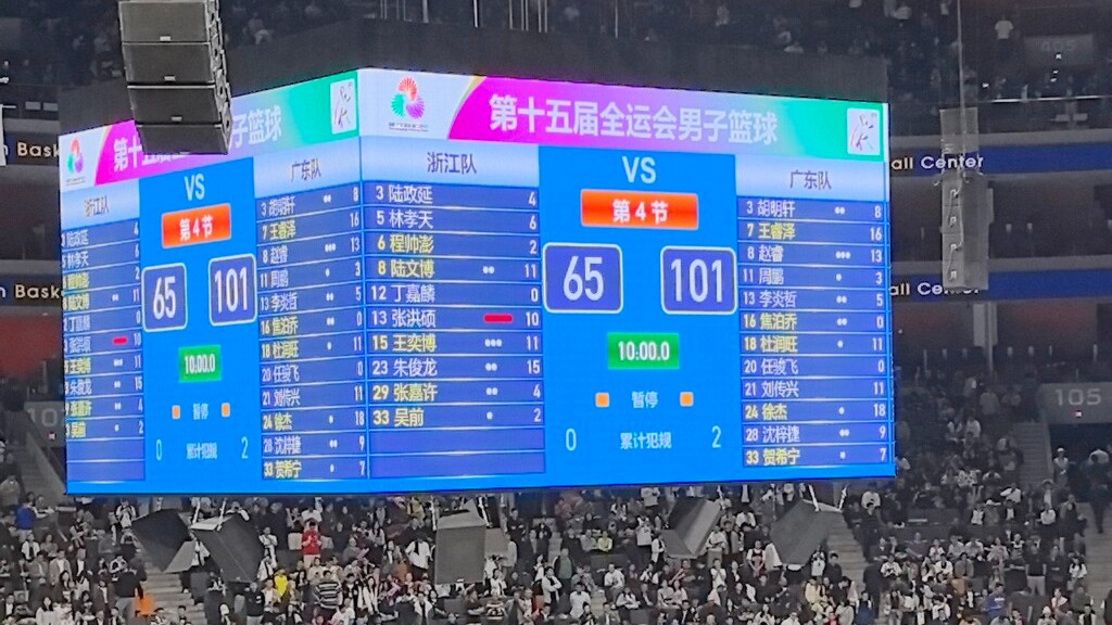 时隔12年再夺金！广东队获得十五运会男篮成年组冠军