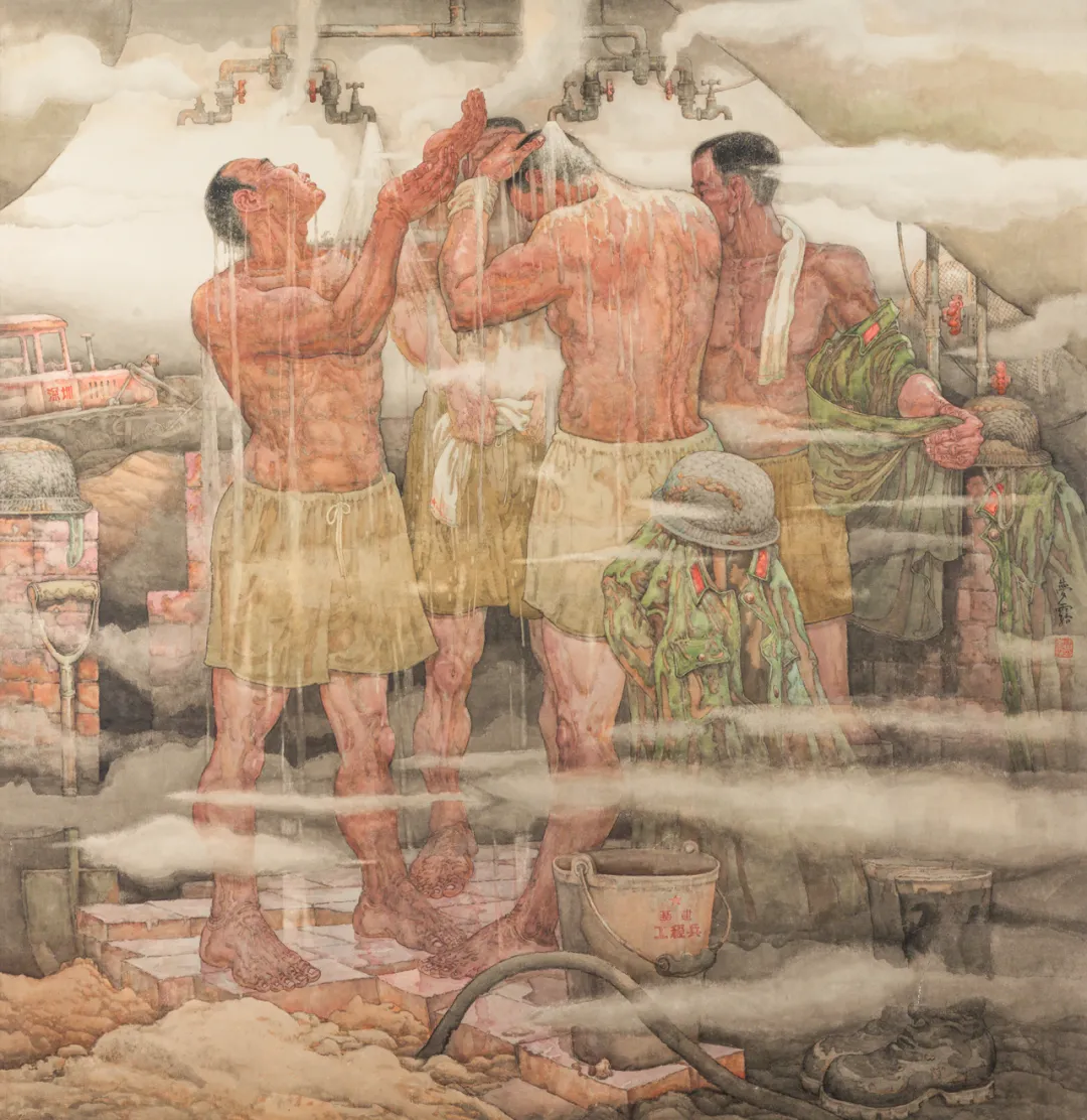 《红色年华》 潘梦露 中国画 180×178cm