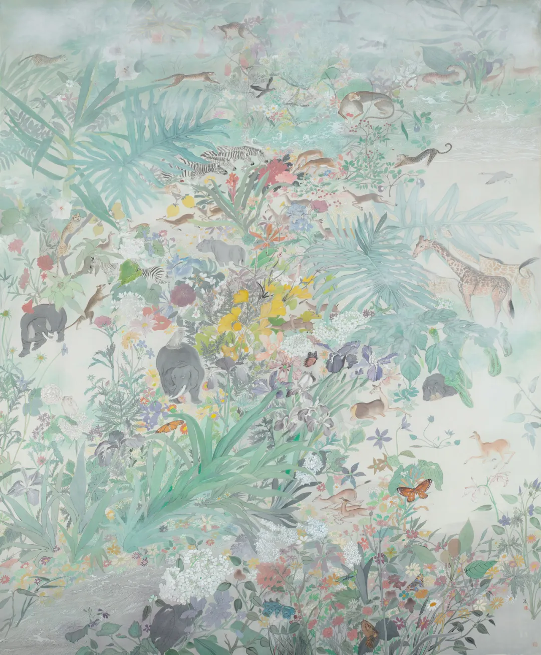 《万物同天》 李夏夏 中国画 236×196cm