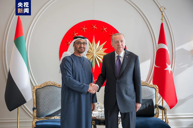土耳其总统会见阿联酋总统 讨论双边关系与合作