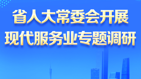 一图读懂广东人大开展现代服务业专题调研情况