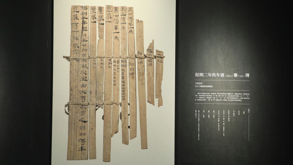 这是甘肃简牍博物馆基本陈列展览一角（2023年10月25日摄）。新华社记者 张智敏 摄