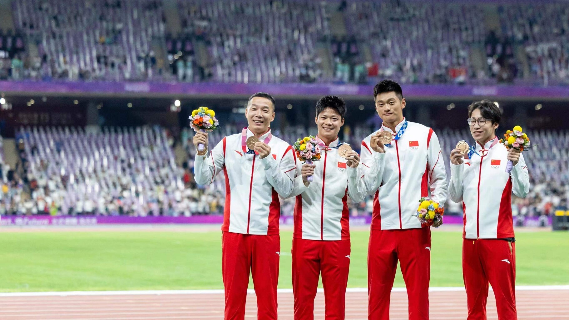 A special ceremony held for Chinese athletes at the 19 Asian Games