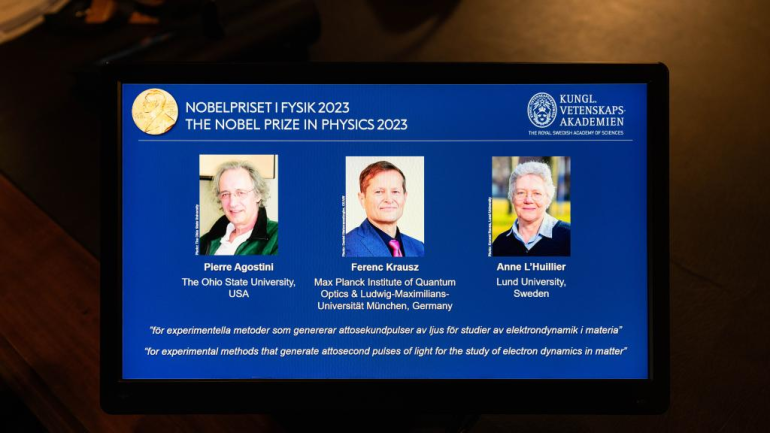 3 scientists share 2023 Nobel Prize in Physics