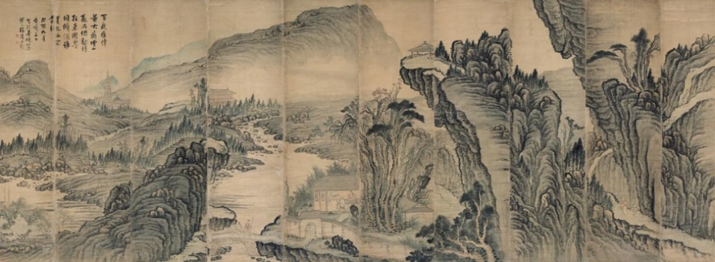 1693年作，绫本设色，181.5×493cm