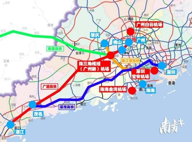 珠三角枢纽（广州新）机场区位图