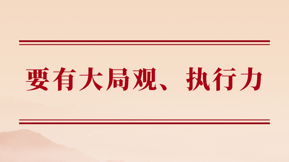 学习手记｜要有大局观、执行力